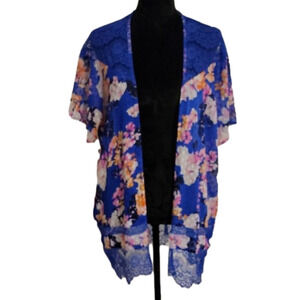 Candie's Floral Print Kimono Size Small